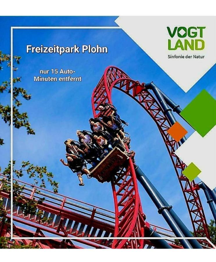 Ferienwohnung "Blick Mylau" - Naehe Freizeitpark Plohn & Weltgroesster Ziegelsteinbruecke Райхенбах-ім-Фогтланд Екстер'єр фото